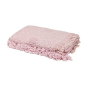 Pink Heart Honeycomb Cotton Baby Afghan Throw Blanket 32" x 42"