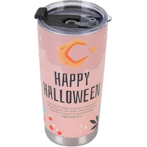 Gifts for Halloween, Happy Halloween Tumbler with Lid, 20 oz Pumpkin Printed Insulated Stainless Steel Travel Mug Cute Cup Gifts For Kids, Men, Women, Friends, Coworkers