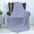thumbnail image 4 of Modern Soft Flannel Fleece Throw Blanket, Pattern of Irregular Geometric Silhouettes, Cozy Plush for Indoor and Outdoor Use, 50" x 60", Ceil Blue Lavender Blue, by Ambesonne, 4 of 5
