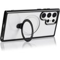 thumbnail image 3 of Magnetic Designed for Samsung Galaxy S23 Ultra Case,Compatible with Magsafe Wireless Charging,Invisible Stand,Shockproof Transparent Slim Protective Case for Samsung S23 Ultra Case,Black, 3 of 7
