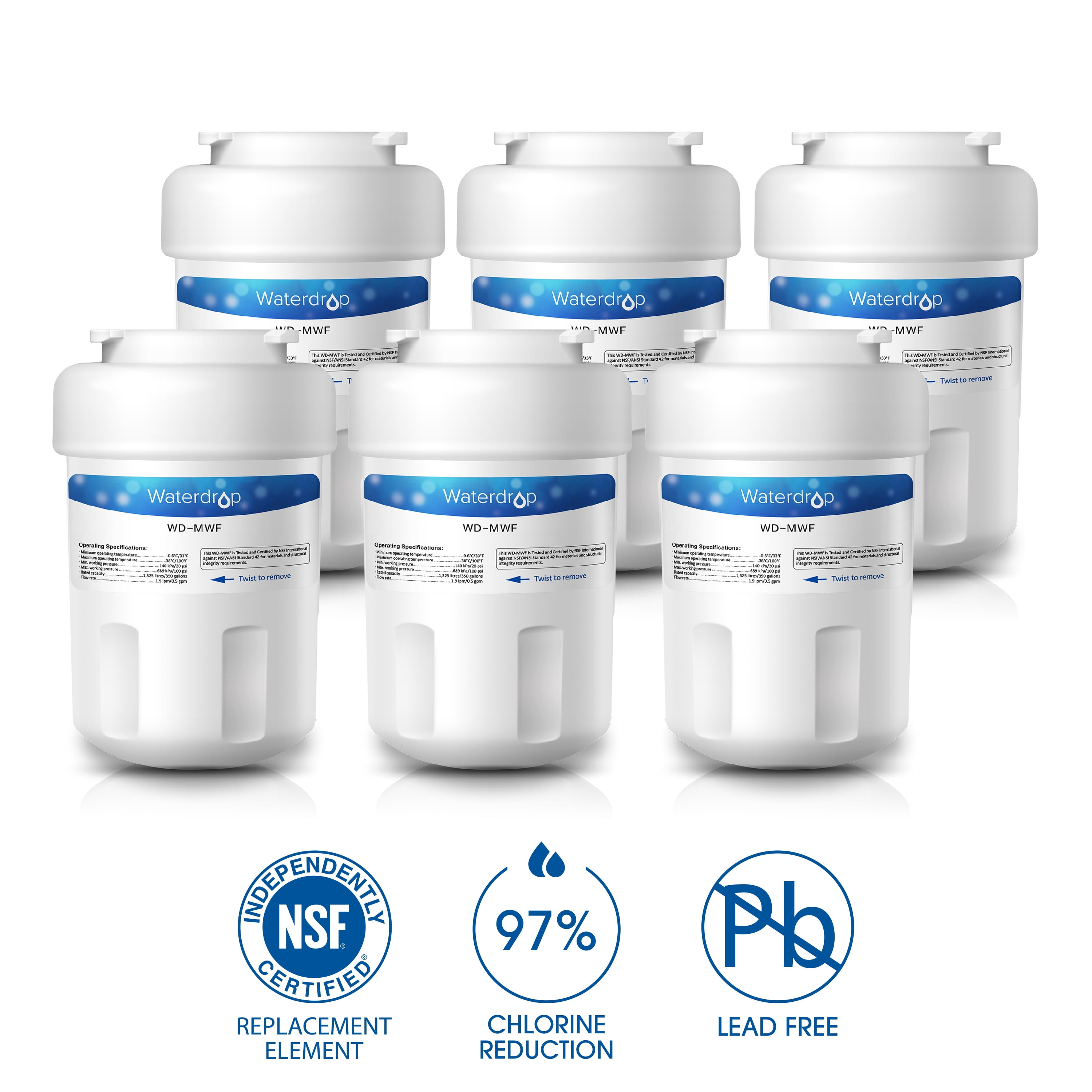 Refresh R 9991 Compatible With Ge Mwf Gwf Mwfp Mwfa Refrigerator Water Filter Fits Kenmore 46 9991 Walmart Com Walmart Com