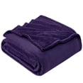 thumbnail image 1 of Manta Hansleep de forro polar tamaño King color púrpura para cama, 1 of 9