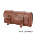 thumbnail image 5 of serony Front Bag Smooth Surface Fabrication Pochette Montée Raccords Améliorés Conteneur Scooter Accessoires Guidon Sac de Rangement Brun, 5 of 5