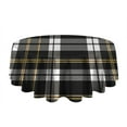thumbnail image 5 of Round Tablecloths Buffalo Plaid Black and White Checkered Table Cloths 60x60inch Table Cover Washable Foldable and Durable Table Cloths Polyester Tablecloth for Dining Kitchen Parties Weddings, 5 of 6