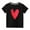 Black, variant on MeetoTime Valentine's Day Heart Printed Kids Short Sleeve Tops Casual Loose Cotton T-Shirt for Boys Girls Summer Clothes