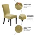 thumbnail image 4 of Velvet Chair Covers for Dining Room Set of 4, Stretchy Dining Chair Covers, Washable Kitchen Chair Slipcovers, Classy Decor for Home and Banquet (Champagne, 4 Pack), 4 of 7