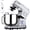 Silver, variant on Powerful 10-Speed Stand Mixer, 7QT 660W Tilt-Head Electric Kitchen Mixer, Stepless Control, Stainless Steel Bowl, Splash Guard, Anti-Slip Base, Bread, Pizza, Cake & Cookie Dough