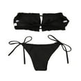 thumbnail image 2 of Women Swimwear Sets Strap-Free Backless Bra Triangle Panties, 2 of 4