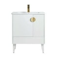 thumbnail image 2 of Venezian Collection - 30" Single White Bathroom Vanity, - Brass Handles.&nbsp;, 2 of 9