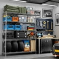 thumbnail image 4 of Heavy Duty Storage Shelves, 5-Tier Adjustable Metal Industrial Utility Shelf Rack for Kitchen, Laundry Room, Pantry, Warehouse, Basement Chrome 48" L x 20" W x 72" H, 4 of 8