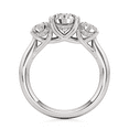 thumbnail image 3 of Divine Jewel 2.24 Ct Round Cut Lab Created Diamond Ring - Three Stone Prong Set 14K White Gold Plated Bridal Jewelry - Elegant Engagement Ring for Her - Stunning Proposal Gift - Ring for Gift, 3 of 3