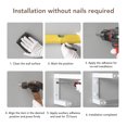 thumbnail image 3 of Estante de Baño inoxidable Montado en la Pared de 50 cm, Organizador de Ducha de Aluminio Espacial Con adhesivo, Instalación Sin Taladros para Baño, Cocina, Sala de Estar, 3 of 7