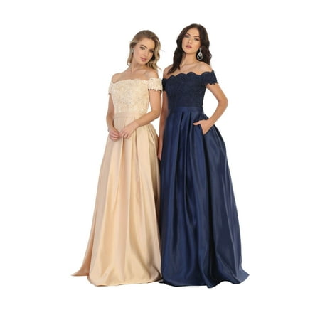 Off The Shoulder Long Ballroom Classy Dress