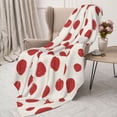 thumbnail image 3 of Rateoe Abstract Red Polka Dot Pattern Flannel Throw Blanket, Ultra-soft Blanket for Bed, Couch, Car, Hypoallergenic Anti-pilling blanket-80"x60"(Vertical), 3 of 6