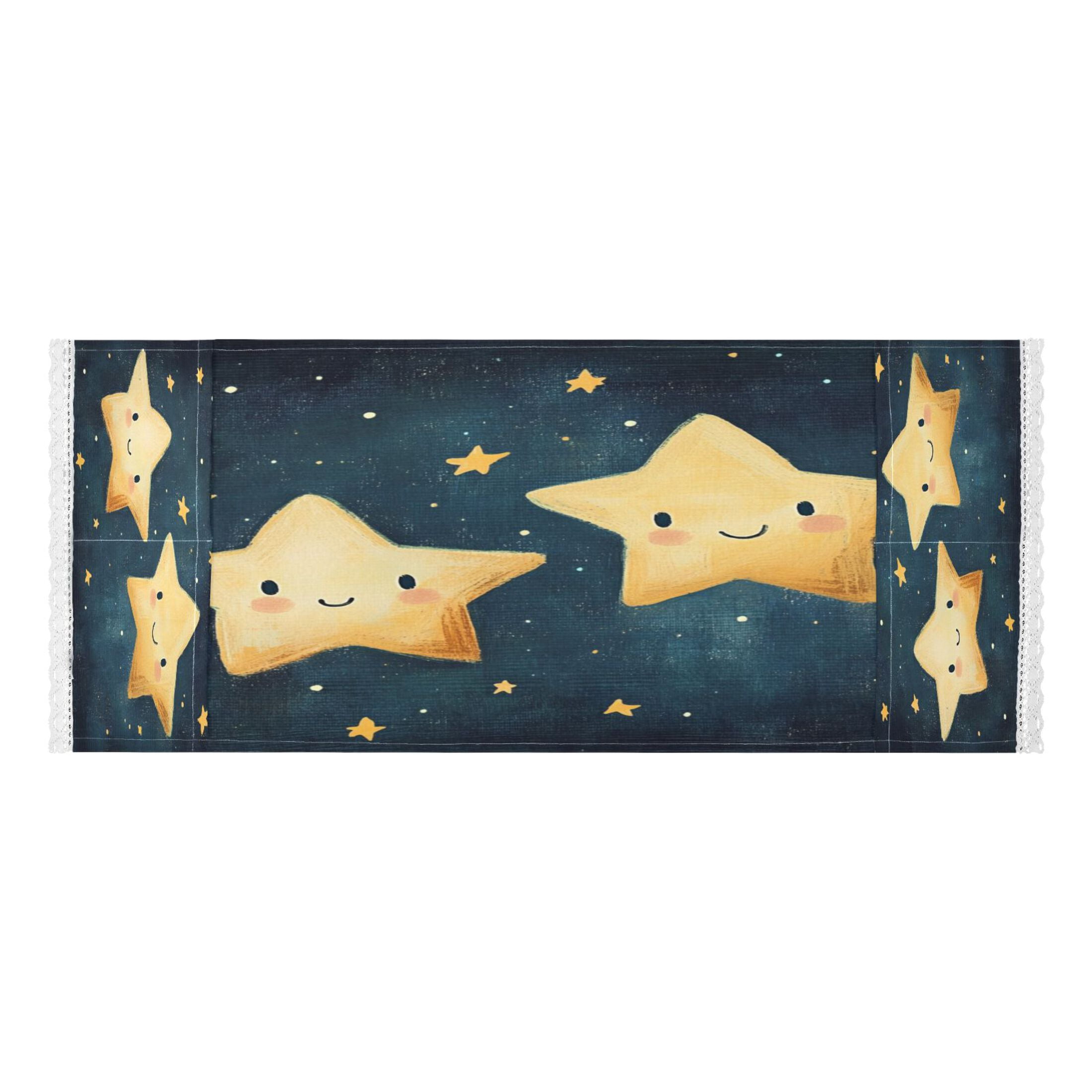 Two Cute StarsWasher and Dryer Covers Dust-Proof and Oil Resistant Fridge Cover with 4 Storage Pockets Washing Machine Top Cover for Laundry Kitchen Home 51.2 x 22 In