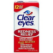 4 Pack - Clear Eyes Redness Relief Eye Drops, Soothes & Moisturizes - 0.5 fl oz (15ml)