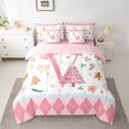 thumbnail image 2 of Manfei Initial Letter V 7 Pieces Bedding Comforter Set,Graffiti Christmas Tree Full Bedding Set,Cartoon Gingerbread Man Fitted Sheet Flat Sheet For Girl,Breathable Bedroom Decoration Reversible, 2 of 8