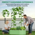 thumbnail image 6 of MOPHOTO 71inch Raised Garden Bed Arched Trellis Galvanized Planter Backyard Box Outdoor for Gardening,Climbing Vegetables,Plants,Flowers(Green), 6 of 7