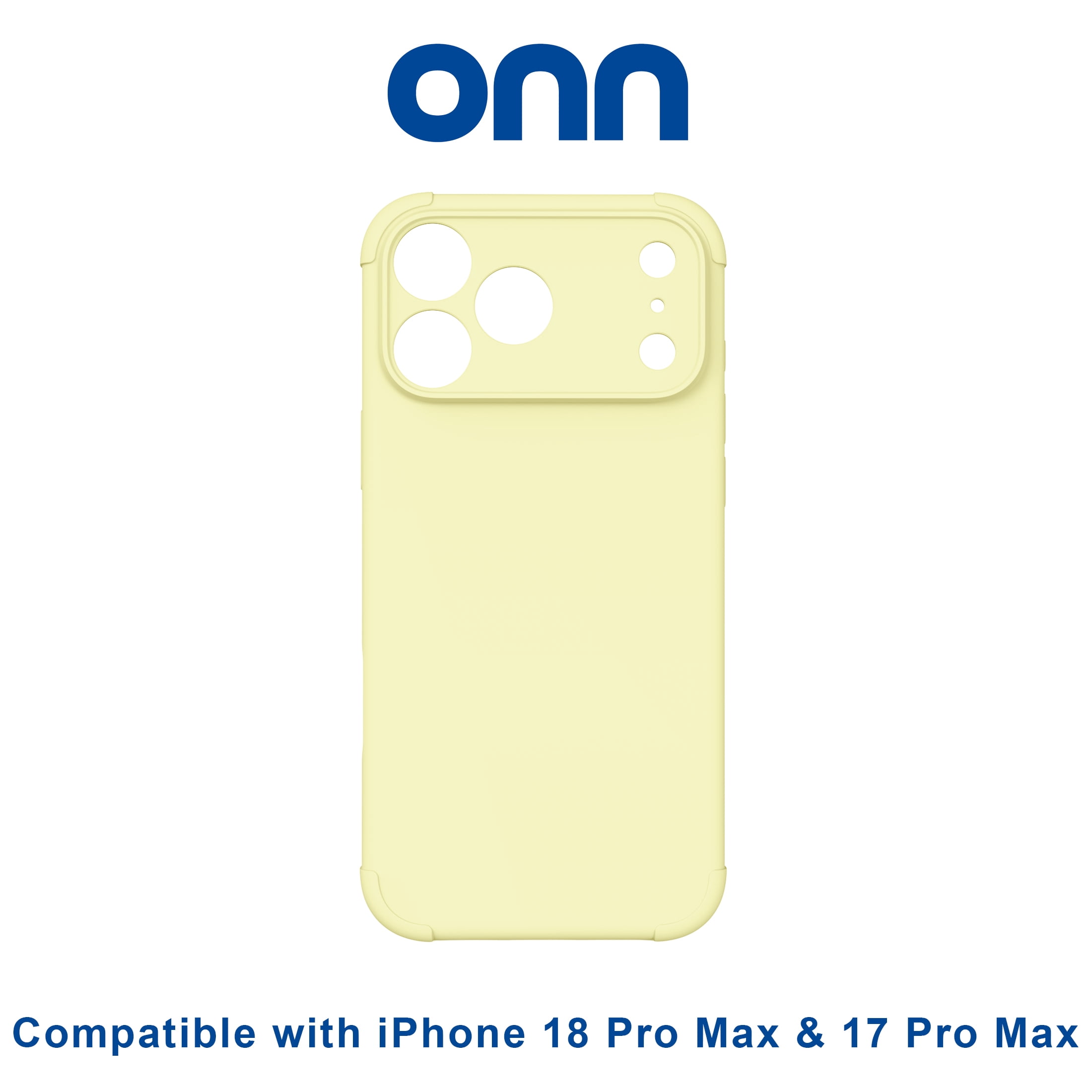 onn iPhone 18 Pro Max and iPhone 17 Pro Max Phone Case with MagSafe, Yellow