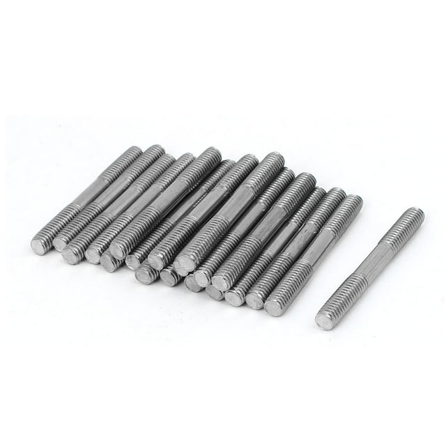 Unique Bargains M6x50mm 304 Acier Inoxydable Double Extrémité Fileté Boulon à Vis 20pcs