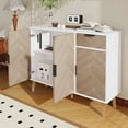 thumbnail image 4 of Armoire de Rangement Moderne la Plus Récente, Buffet Blanc Fini Bois avec Tiroir et Tablettes à Hauteur Réglable (35,5 L x 11,5 L x 28,5 H), 4 of 9