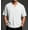 White, variant on Textured Men's Active Tees Elbow-Length Beach Mens Tees Loose Casual Plain V-Neck Tops