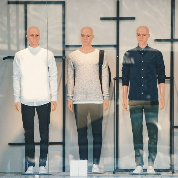 Maniquí Masculino Realista Regulable Costway 185 cm de Plástico con Base de Metal