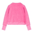 thumbnail image 4 of Boys Girls Half Zip Sweatshirt Long Sleeve Sweat Shirt with Pocket Thumb Hole Loose Casual Running Workout Tops, Hot Pink, 11 Years, 4 of 6