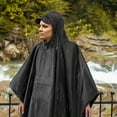 thumbnail image 7 of Hooded Rain Poncho for Adults - Waterproof Lightweight Unisex Raincoat with Pocket, Ideal for Hiking, Camping, and Emergencies, Black, 7 of 7