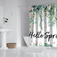 thumbnail image 2 of Spring Summer Shower Curtain, Eucalyptus Floral Shower Curtains for Bathroom, Seasonal Home Decor Waterproof Fabric with Hooks 72x72 Inch, 2 of 4