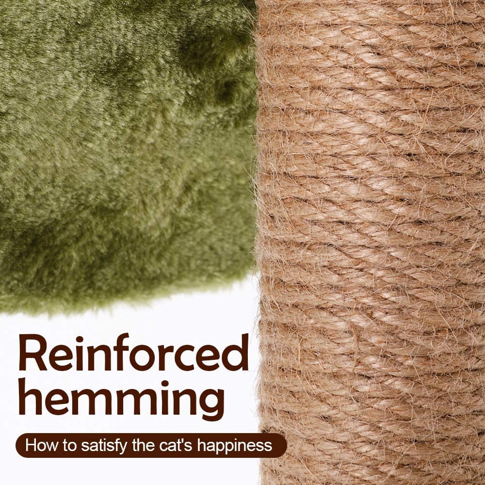 ShellKingdom 17.7'' Cat Scratching Post, Natural Sisal Claw Scratchers Board for Kittens Small Cats. Sunflower Cat Interactive Toys