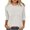 White, variant on Wyobmus Womens 3/4 Sleeve T-Shirt Loose Fit Summer Shirts Pleated Front Crewneck 2025 Trendy Blouses Cute Casual Tunic Olive Green
