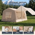 thumbnail image 5 of Dateyes 13x9 FT Inflatable Camping Tent for 8-10 Person, All-Season Blow Up Tent with Stove Jack and Extended Canopy, Easy Setup Portable Air Tent for Family Glamping, Beige, 5 of 8
