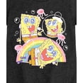 thumbnail image 3 of Spongebob Squarepants - Cute Face Rainbow - Girls Fitted Short Sleeve Graphic T-Shirt, 3 of 6