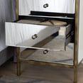 thumbnail image 3 of Naaman Modern and Contemporary Hollywood Regency Glamour Style Mirrored 3-Drawer Nightstand Bedside Table by Ember Interiors, 3 of 13
