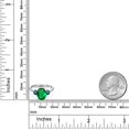 thumbnail image 6 of Gem Stone King 2.54 Ct Oval Green Nano Emerald Blue Diamond 925 Sterling Silver Ring, 6 of 6