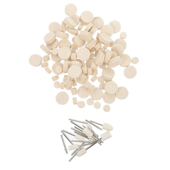 FRCOLOR 1 Set Felt Polishing Buffing Wheel Set Wool Felt Polishing Buffing Pad Set