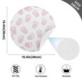 thumbnail image 2 of Round Placemats Plate Mats 15 Inch Non-Slip Heat Resistant Washable PVC Set Table Decoration for Kitchen Dining Pink Bunny Footprints, 2 of 5