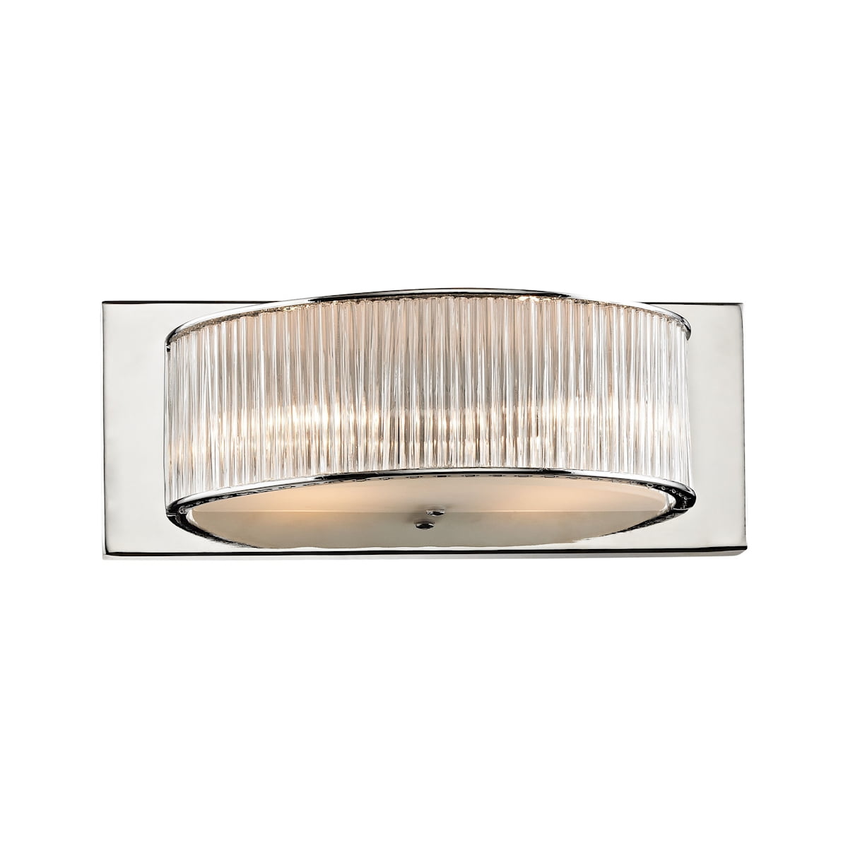 ELK Lighting Braxton 3 Light Pendant in Polished Nickel and Ribbed Glass Rods