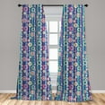 thumbnail image 5 of Ambesonne Abstract Curtains, Stripes Circles Party, Pair of 28"x84", Multicolor, 5 of 5