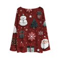 thumbnail image 4 of WTOBBY Women's Lightweight Christmas Print Sweater Top, Casual Long Sleeve Knit Pullover, Holiday Themed Fall and Winter Fashion Wear,Multicolor L, 4 of 4