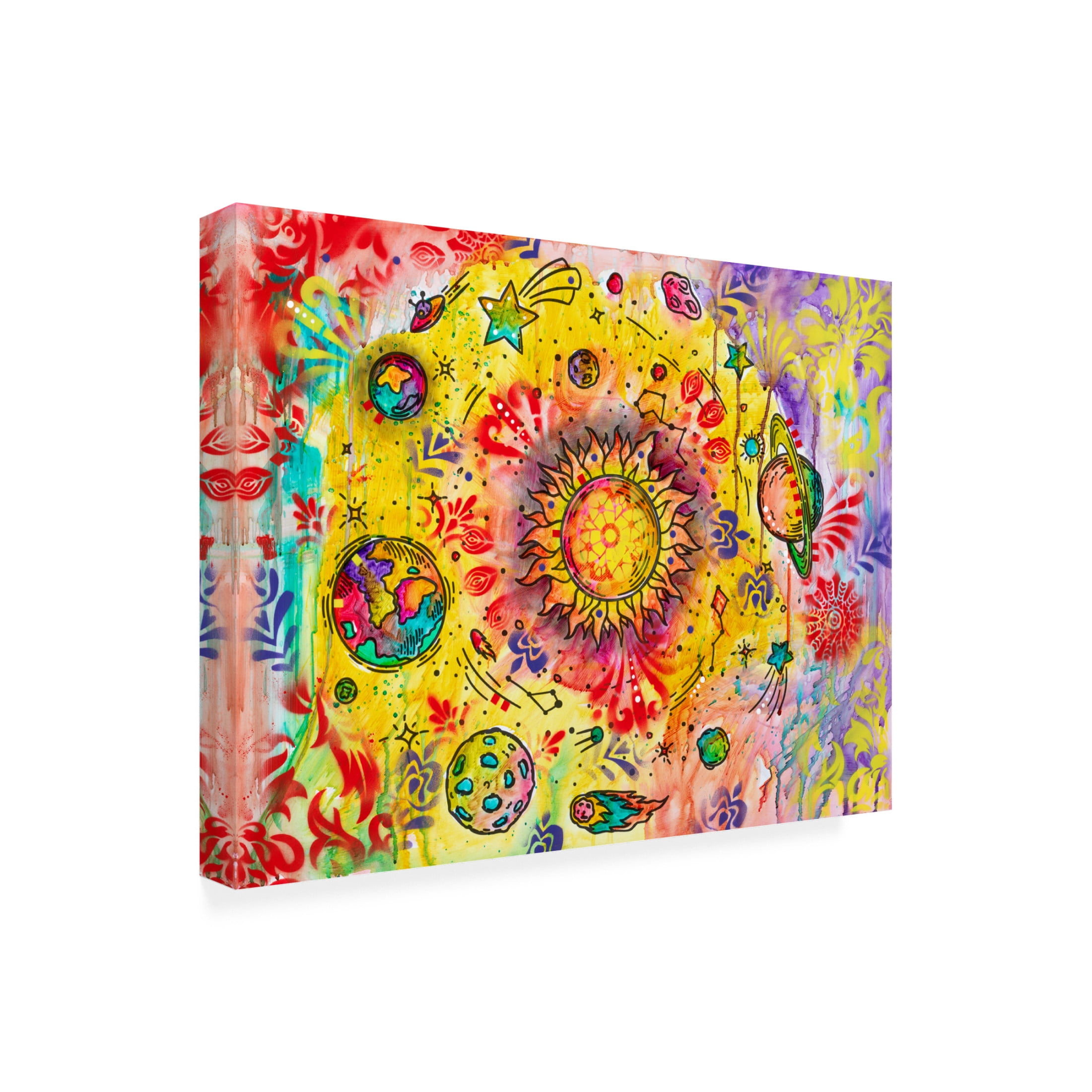 Canvas Wall Art - Dean Russo 'Rotation Around the Sun' Wall Art for Living Room, Bedroom, or Office Décor by Trademark Fine Art - 47 x 35 Inches