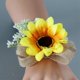 thumbnail image 5 of Boda de girasol muñeca flor ramillete artificial novia mano flor decoración, 2,11 Feliz Sencillez, 5 of 5