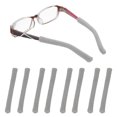 thumbnail image 1 of Cojín para orejas de gafas Uxcell 2.95 In, 4 pares de sujetadores suaves de orejas de algodón, antideslizantes y cómodos, cojines elásticos para brazos de gafas, tips de templo, gris, 1 of 7
