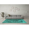 thumbnail image 3 of Ahgly Company Indoor Round Persian Turquoise Blue Traditional Area Rugs, 3' Round, 3 of 4