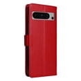 thumbnail image 4 of Case for Google Pixel 8 Pro 6.7" 2023, Retro PU Leather Skin Embosssed Tree Detachable Lanyard Card Slots Cash Pocket Flip Kickstand Full Protective Fashion Case for Girls & Women, Red, 4 of 14