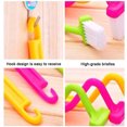 thumbnail image 4 of Langgg Color random Home Hotel Bathroom Kitchen V Shape Brush Toilt Rim Easy Clean Corner Brush Curved Handle, 4 of 9