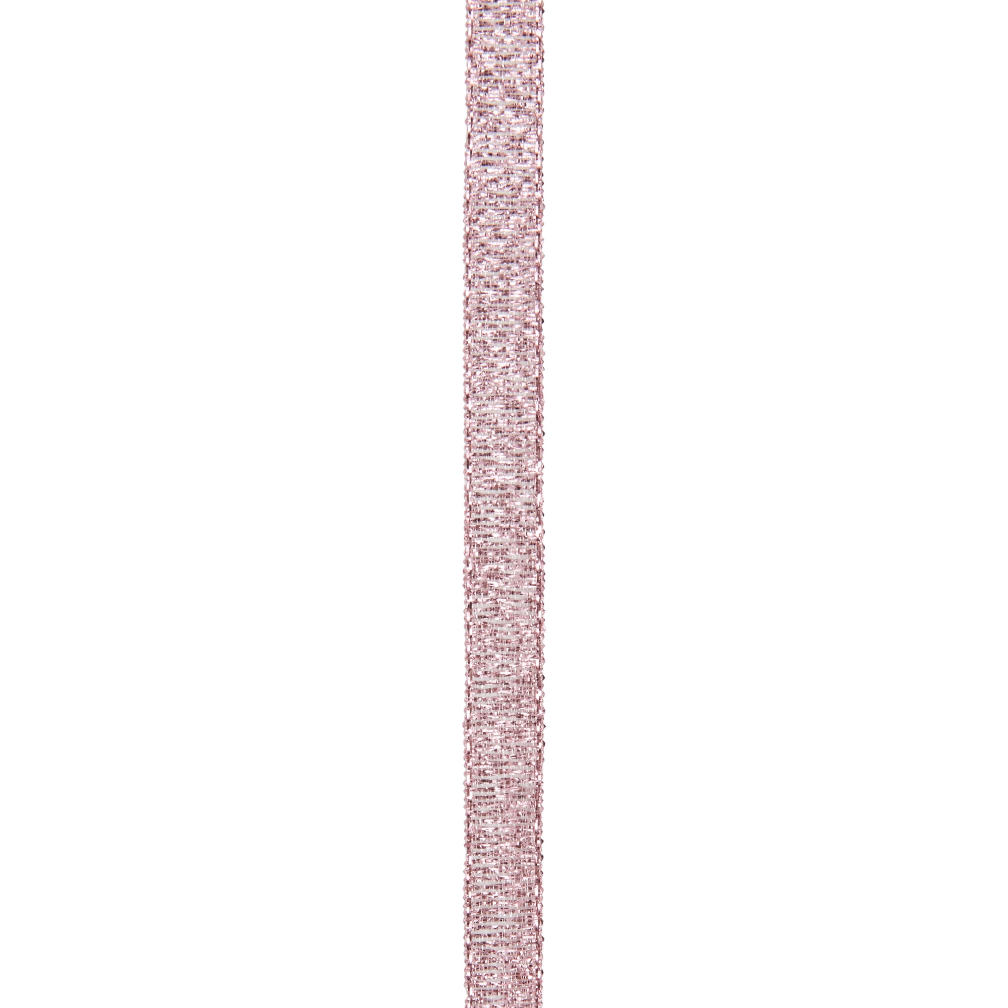 Offray Ribbon, Light Pink 3/8 inch Galena Metallic Ribbon for Wedding, Crafts, and Gifting, 9 feet, 1 Each