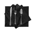 thumbnail image 5 of Cloth Napkins 20x20 inch 50 Packs Washable Polyester Dinner Napkins Soft Table Napkins for Wedding Party Dining Banquet(Black,50PCS), 5 of 7