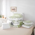 thumbnail image 6 of jejeloiu Retro Flowers 7-Piece Twin Bedding Sets,Bohemian Floral Bedding Comforter Set,Green White Sheet Sets For Girls Kids,Breathable Home Decor Reversible, 6 of 8